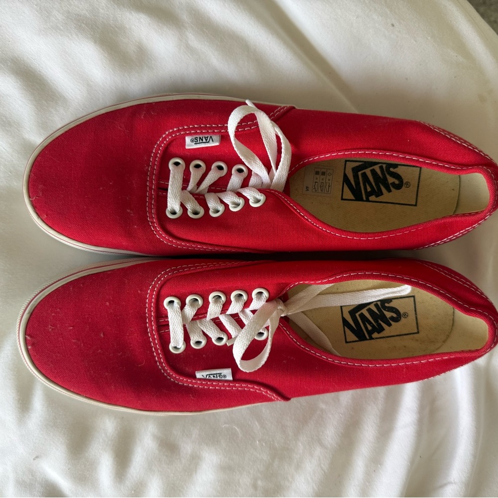 Vans Red and White Women's Sneakers